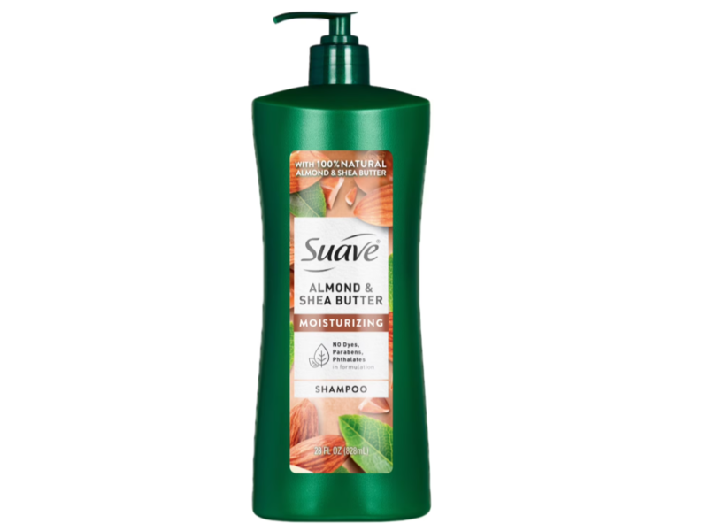 Suave Moisturizing Shampoo, Almond & Shea Butter, 28 fl oz/828 mL, Pack Of 4