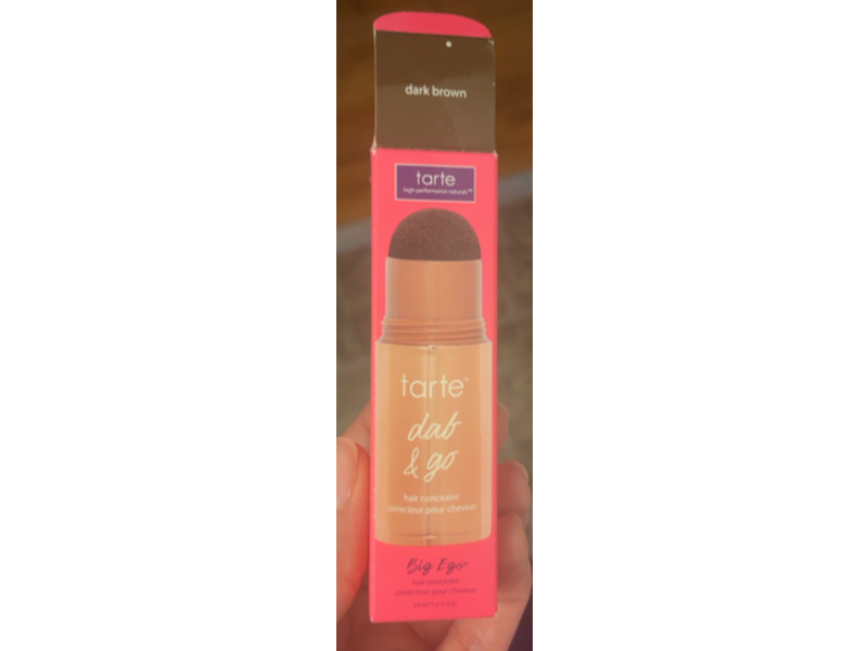 Tarte Big Ego Dab & Go Hair Concealer, Dark Brown, 0.26 oz/7.5 g
