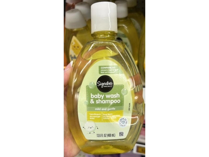 Signature Select Baby Wash & Shampoo, Mild & Gentle, 13.6 fl oz/400 mL