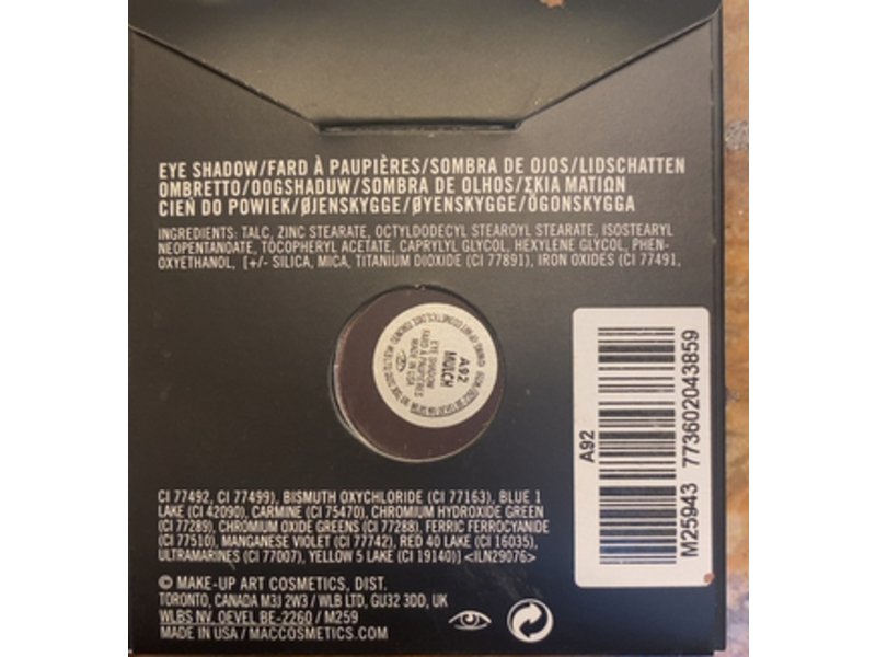 MAC Small Eye Shadow, A92 Mulch, 0.05 oz/1.5 g