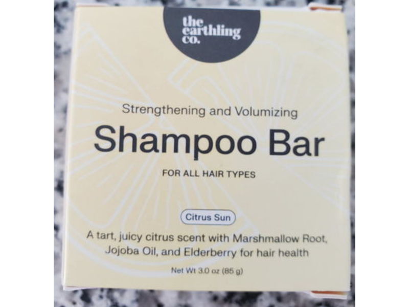 the Earthling Co. Strengthening & Volumizing Shampoo Bar, Citrus Sun, 3 oz/85 g