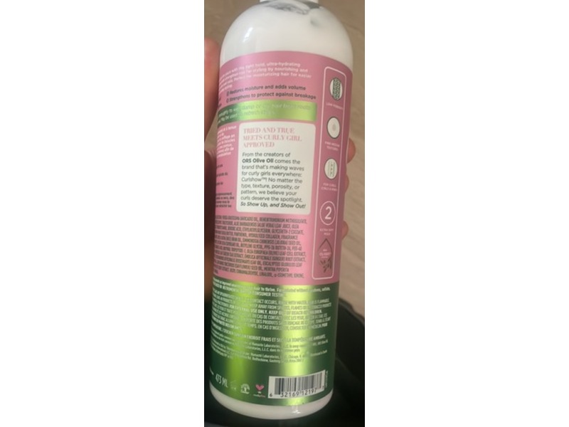 ORS Curlshow Hydrate & Nourish Curl Style Milk, Collagen & Avocado Oil, 16 fl oz/473 mL