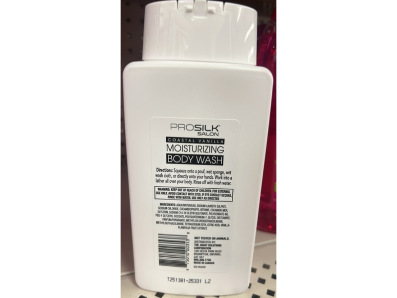 Prosilk Salon Moisturizing Body Wash, Coastal Vanilla, 15 fl oz/443 mL