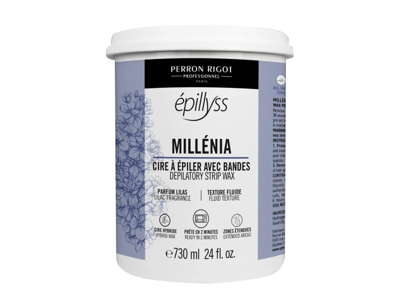 Perron Rigot Epillyss Millenia Depilatory Strip Wax, Lilac Fragrance, 24 fl oz/230 mL