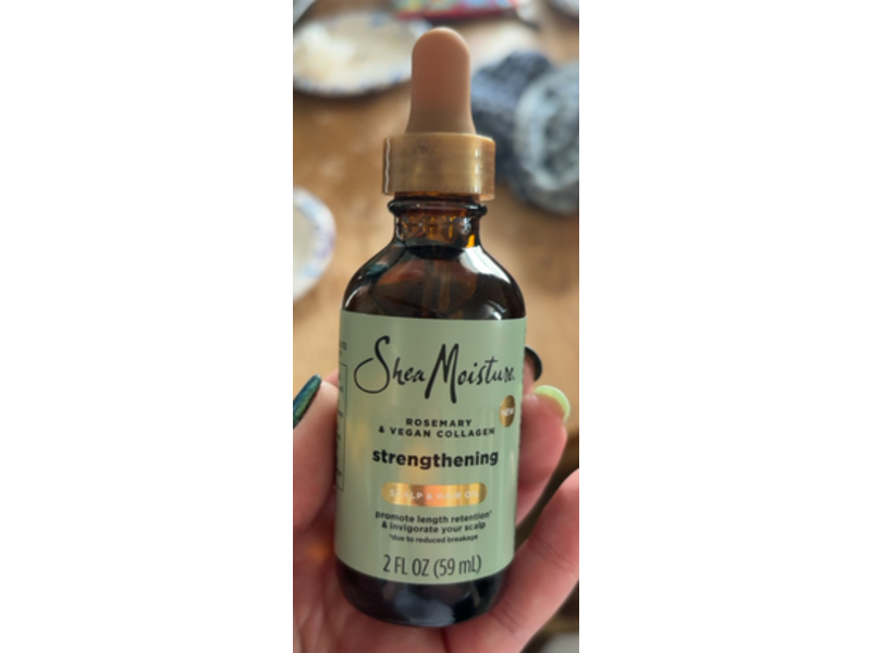 SheaMoisture Strengthening Scalp & Hair Oil, Rosemary & Collagen, 2 fl oz/59 mL
