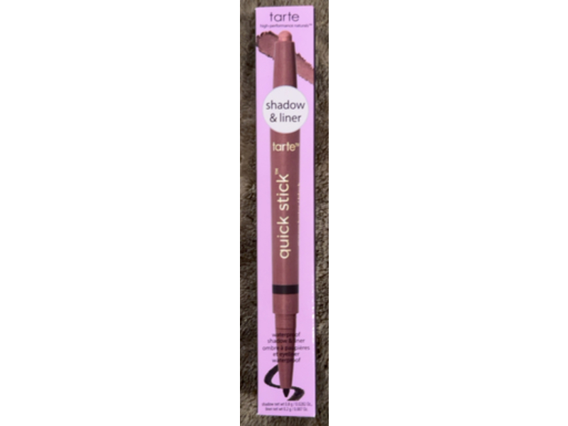 Tarte Quick Stick Waterproof Shadow & Liner, Mauve Luster & Black Liner, 0.007 oz/0.2 g
