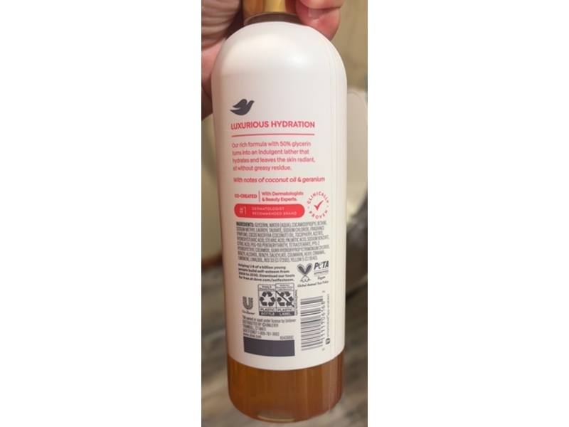 Dove Serum + Dewy Oil Body Wash, Glycerin Serum, 15.3 fl oz/452 mL