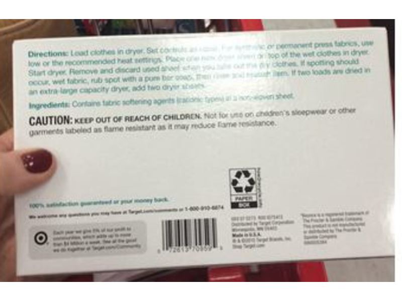 Up & Up Dryer Sheets, Free & Clear, 105 Count