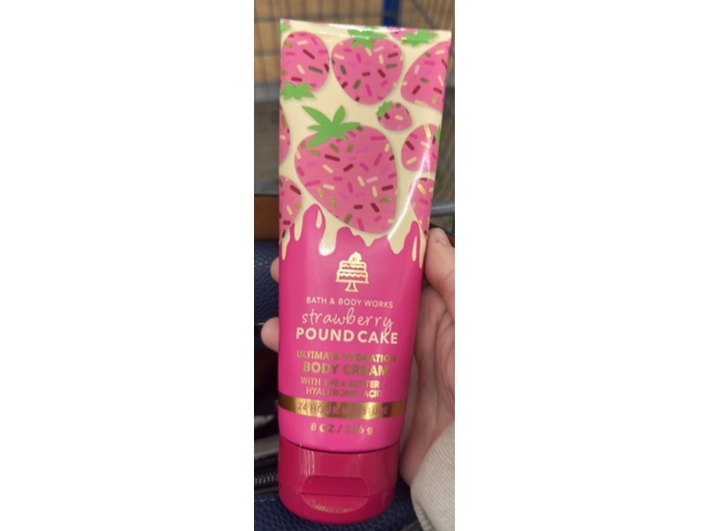 Bath & Body Works Ultimate Hydration Body Cream, Strawberry Pound Cake, 8 oz/ 226 g
