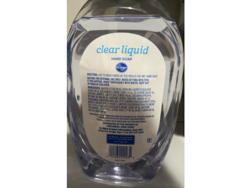 Kroger Clear Liquid Hand Soap, 50 fl oz/1.47 L