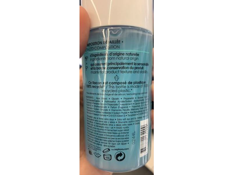 Sephora Collection Cam Gentle Eye & Lip Makeup Remover, Camomille, Cleanse + Soothe, 4.22 fl oz/125 mL