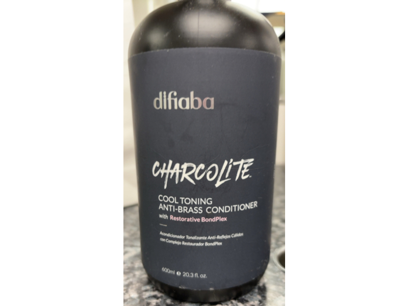 Difiaba Cool Toning Anti-Brass Conditioner, Charcolite, 20.3 fl oz/600 mL