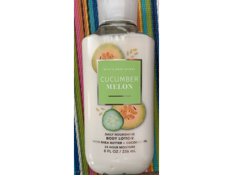 Bath & Body Works Cucumber Melon Daily Nourishing Body Lotion, Shea Butter + Coconut Oil,8 fl oz/236 mL