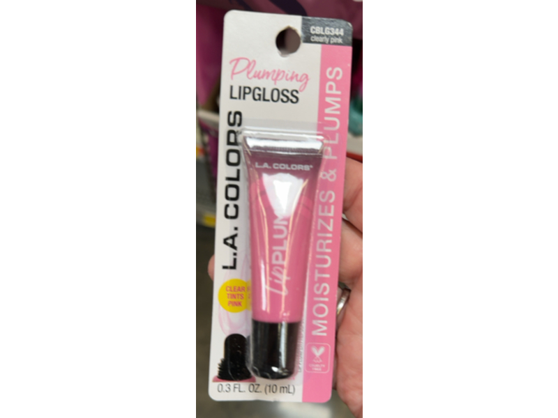 L. A. Colors Plumping Lipgloss, CBLG344 Clearly Pink, 0.3 fl oz/10 mL
