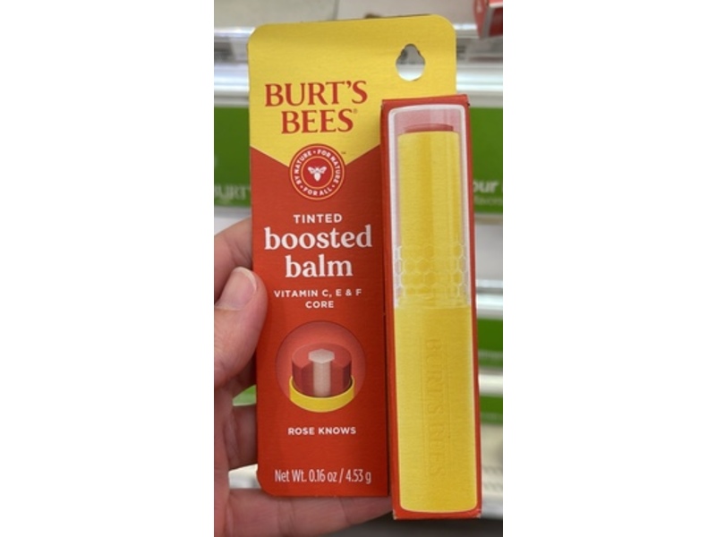 Burt’s Bees Tinted Boosted Balm, Rose Knows, 0.16 oz/4.53 g
