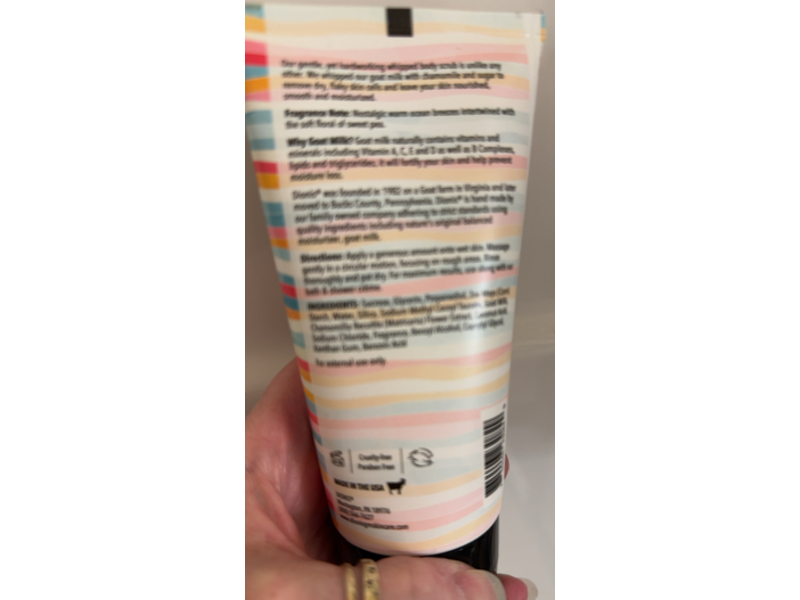 Dionis Goat Milk Whipped Body Scrub, Sea Treasures, 6 fl oz/177 mL