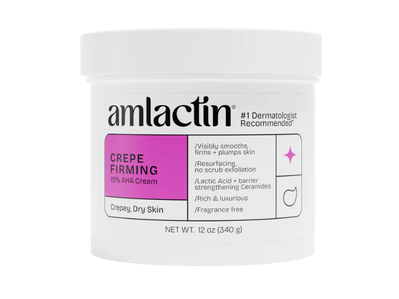 Amlactin Crepe Firming Cream, 15% Lactic Acid Aha, 12 oz/340 g