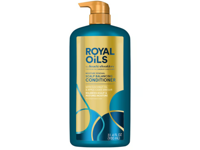 Head & Shoulders Royal Oils Moisture Renewal Scalp Balancing Conditioner, Coconut Oil & Apple Cider Vinegar, 31.4 fl oz/930 mL