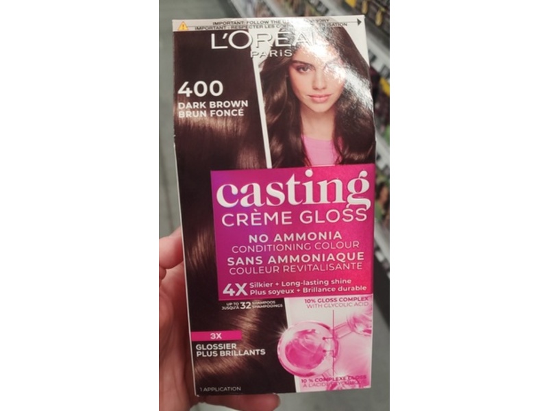 L'Oréal Paris Casting Crème Gloss Semi Permanent Hair Color, Dark Brown, 1 Application