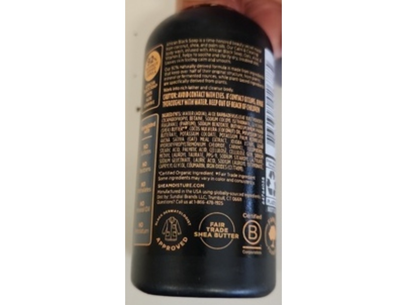 Shea Moisture Calm & Clearing Body Wash, African Black Soap, 3 fl oz/89 mL