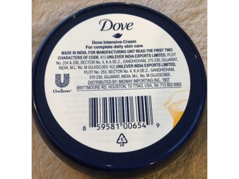 Dove Intensive-Cream Nourishing Care, 2.53 fl oz/75 mL