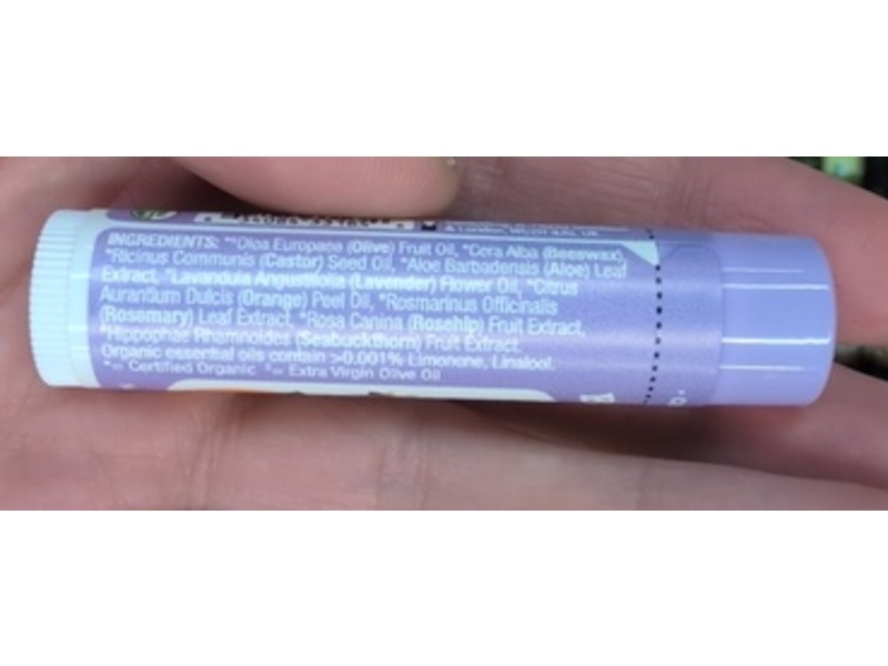 Badger Lip Balm, Lavender & Orange, 0.15 oz/4.2 g