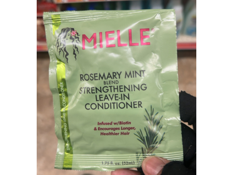 Mielle Strengthening Leave-In Conditioner, Rosemary Mint Blend, 1.75 fl oz/52 mL, Pack Of 3