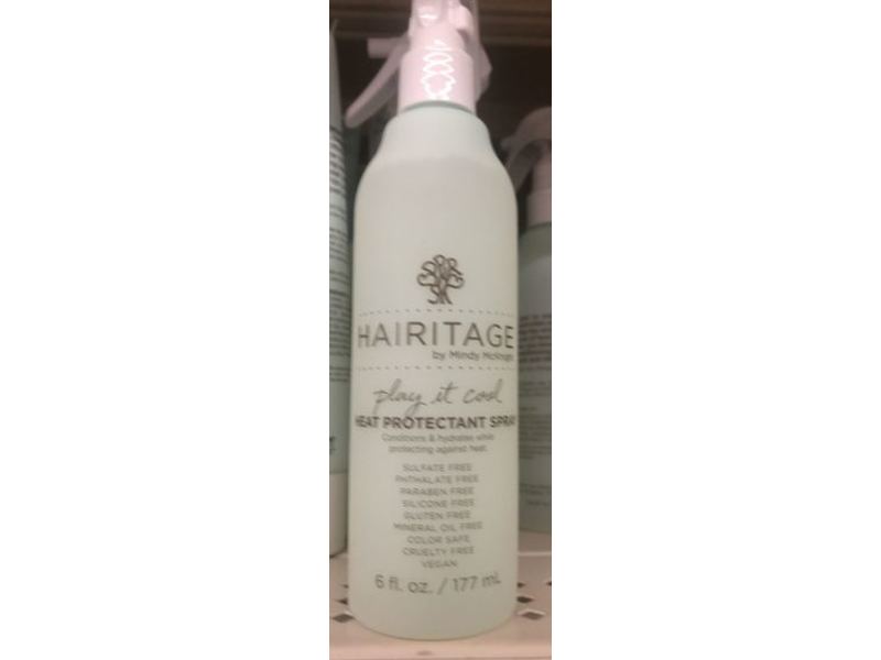 Hairitage Play It Cool Heat Protectant Spray, 6 fl oz/177 mL