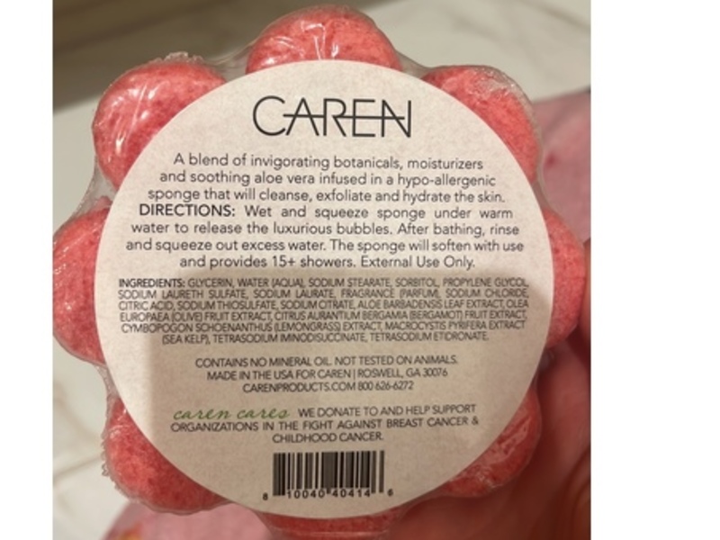 Caren Ho Ho Ho! Soap In A Sponge, 2.75 oz/77 g