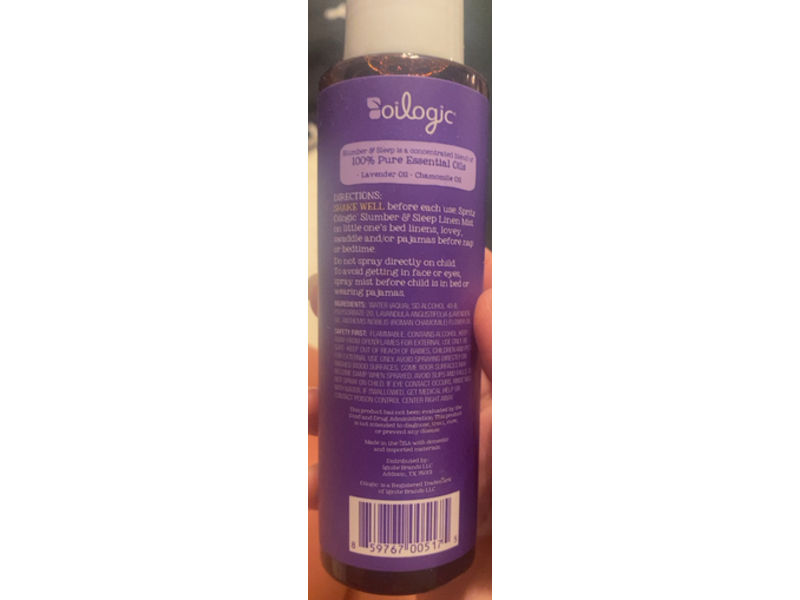 Oilogic Slumber & Sleep Essential Oil, Linen Mist, 4 oz/118 mL