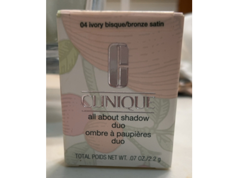 Clinique All About Shadow Duo, 04 Ivory Bisque, 0.07 oz/2.2 g