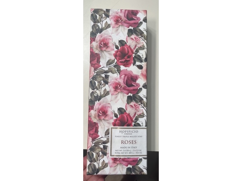 Hopificio Triple Milled Soap, Roses, 5.2 oz/450 g, Pack Of 3