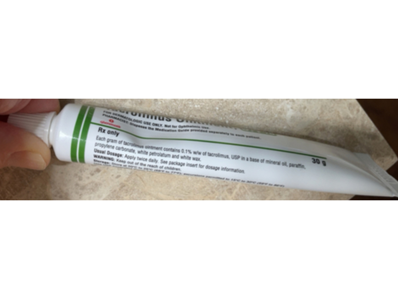 Tacrolimus Ointment 0.1%, 30 g, Glenmark (Rx)
