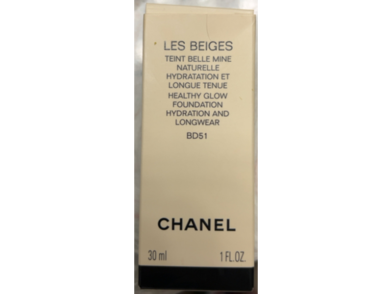 Chanel Les Beiges Healthy Glow Foundation Hydration & Longwear, BD51 Authentic, 1 fl oz/30 mL