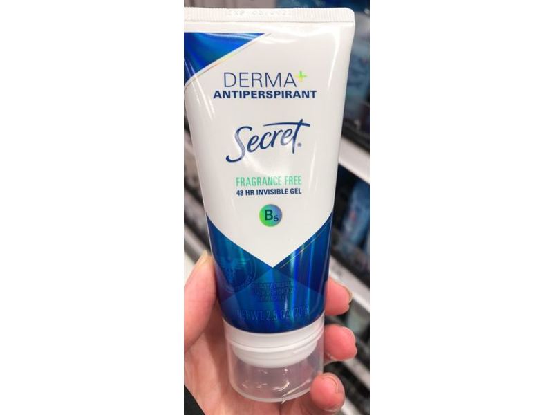Secret Derma+ Antiperspirant, Fragrance-Free, 2.5 oz (70 g)