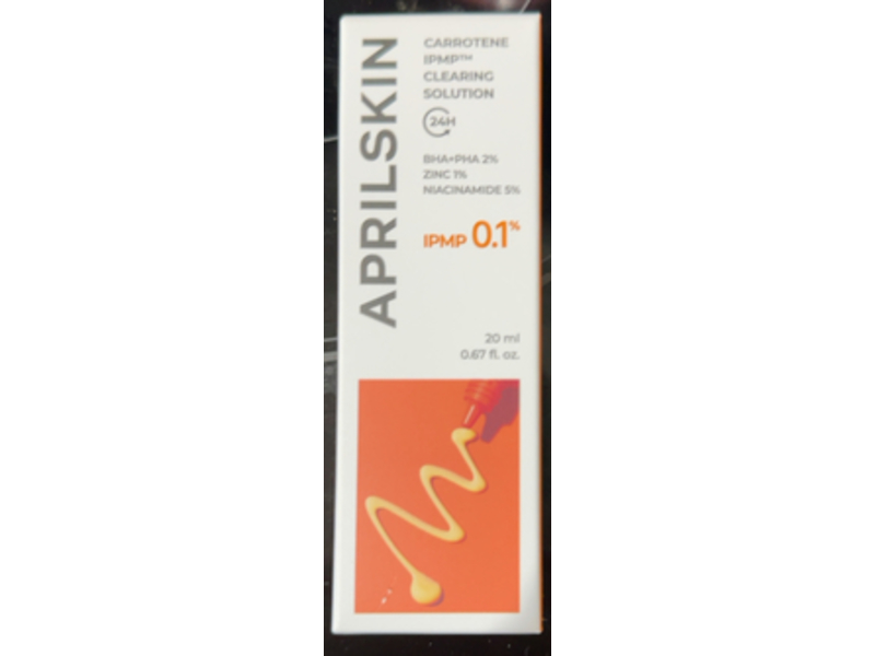 Aprilskin Carrotene IPMP Clearing Solution, BHA + PHA, Zinc & Niacinamide, 0.67 fl oz/20 mL