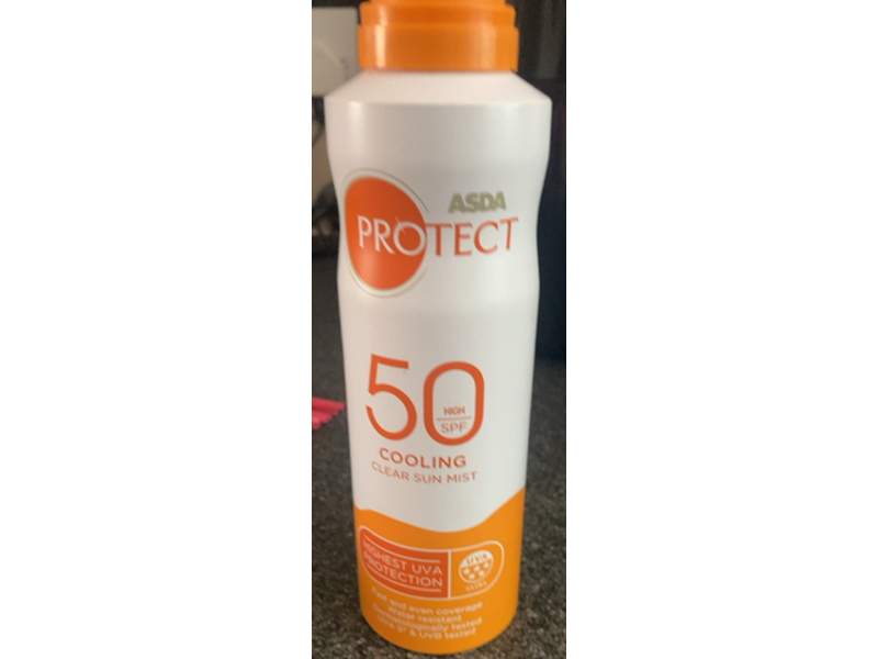 ASDA Protect Cooling Clear Sun Mist, SPF 50, 200 mL