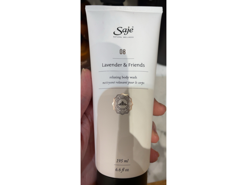 Saje Relaxing Body Wash, Lavender & Friends, 6.6 fl oz/195 mL