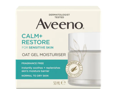 Aveeno Calm + Restore Oat Gel Moisturizer, Normal To Dry Skin, 50 mL