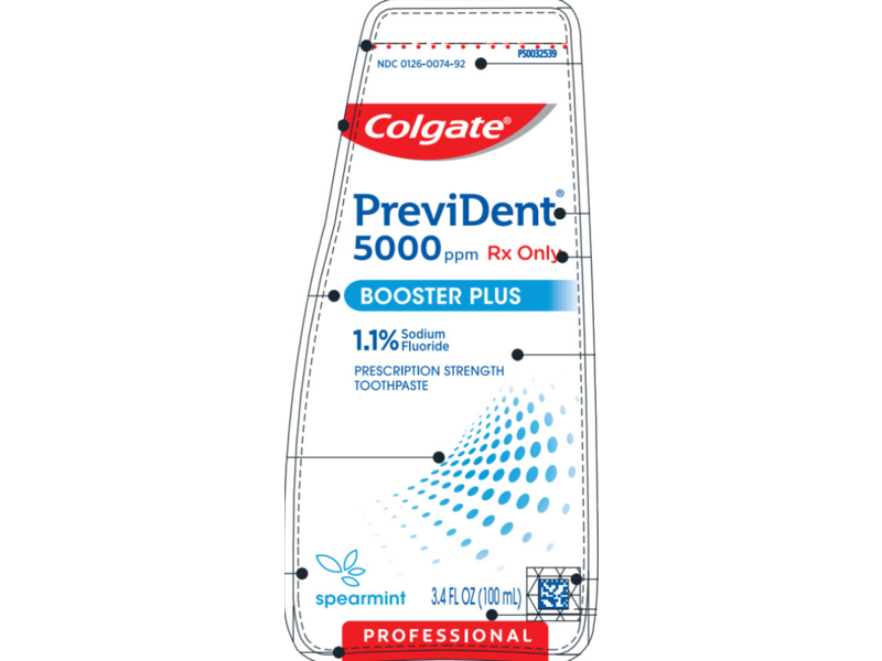 PreviDent 5000 ppm BoosterPlus (1.1 sodium fluoride), Mint, 3.4 fl oz/100 mL, Colgate Oral Pharmaceuticals, Inc (RX)