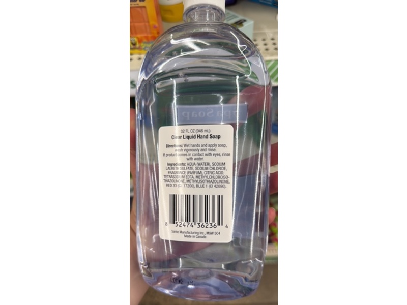 Spa Soap Clear Liquid Moisturizing Hand Soap, 32 fl oz/946 mL