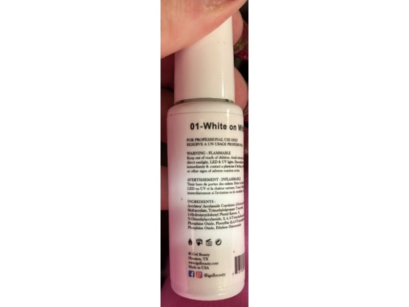 iGel Beauty Line Art Gel, 01 White On White, 0.27 fl oz/8 mL