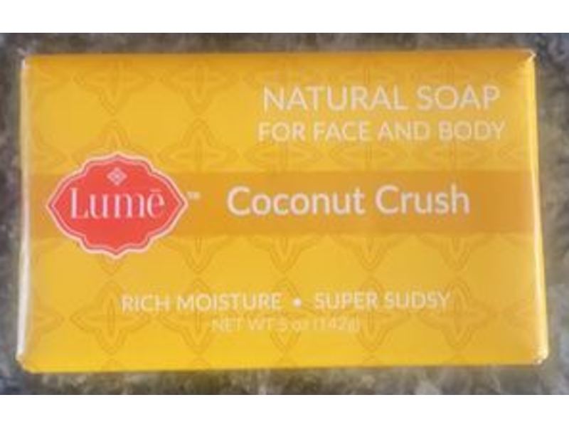 Lume Natural Bar Soap 5 oz, Coconut Crush, 5 oz/142 g
