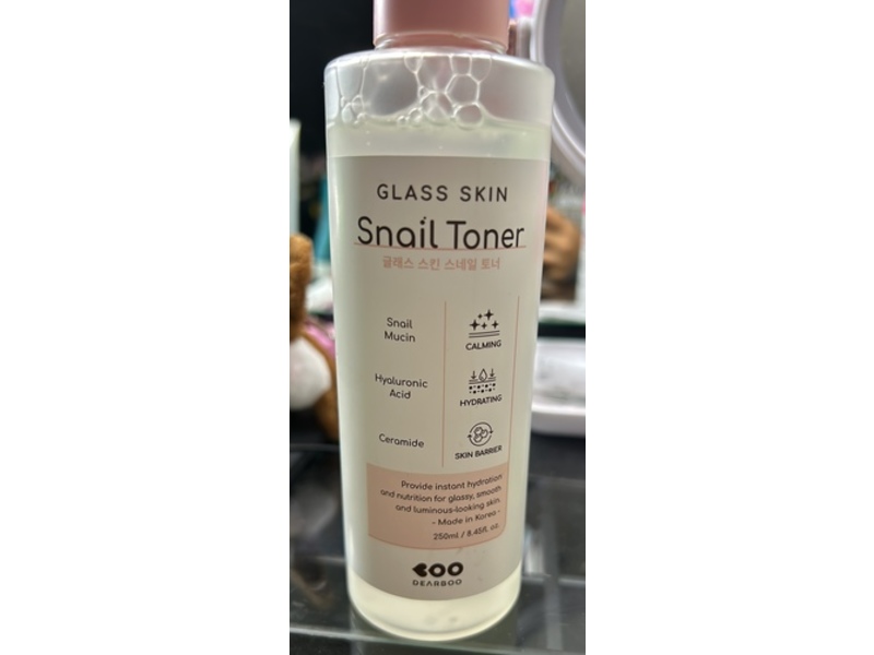 Dearboo Glass Skin Snail Toner, 8.45 fl oz/250 mL