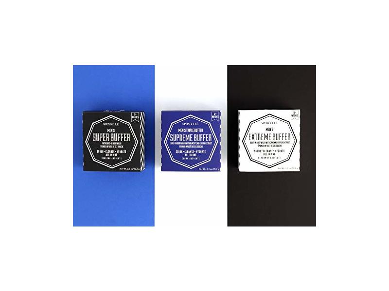 Spongelle 12+ Men's Triple Butter, Cedar Absolute, 2.5 oz/70.8 g