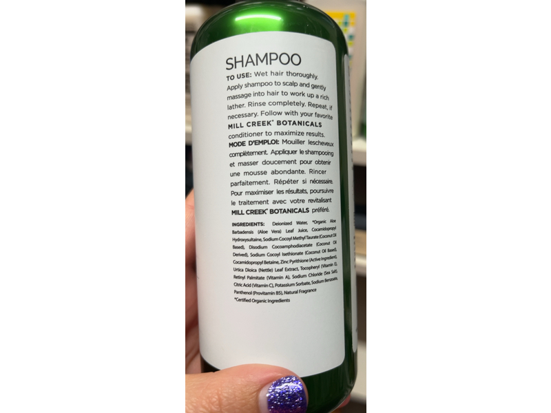 Mill Creek Botanical Dandruff Shampoo, 14 fl oz/414 mL