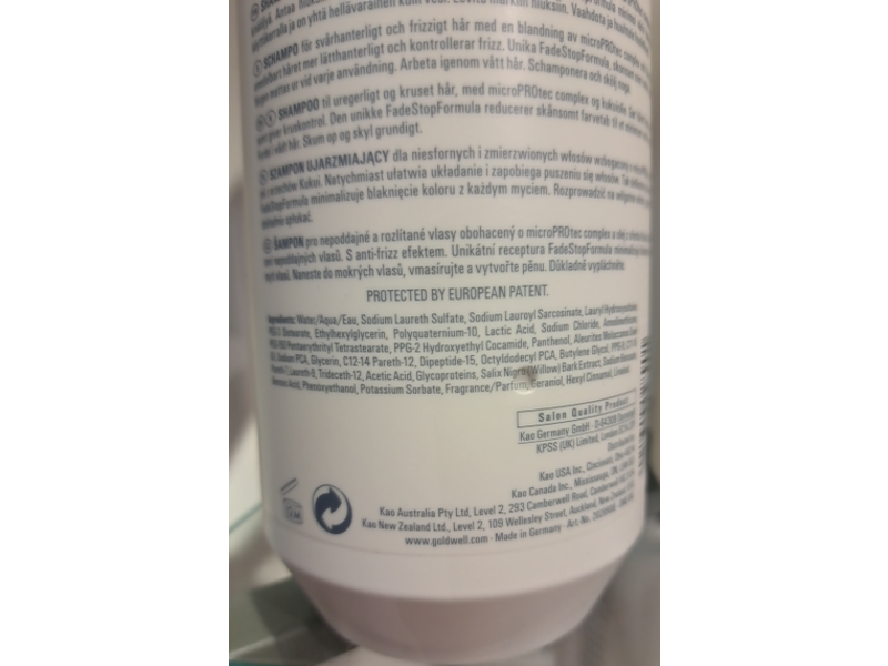 Goldwell Dualsenses Just Smooth Taming Shampoo, 33.8 fl oz/1 L