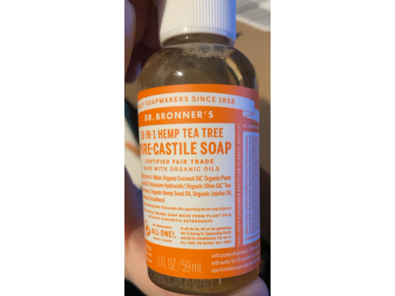 Dr. Bronners 18 - In - 1 Pure - Castile Soap, Hemp Tea Tree, 2 fl oz/59 mL