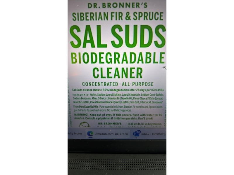 Dr.Bronner's Sal Suds Biodegradable Cleaner, 3.8 L