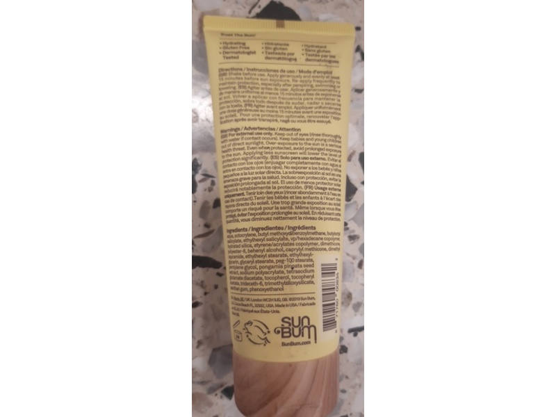 Sun Bum Face Protection Sunscreen, SPF 50, 3 fl oz/88 mL